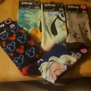 Disney Character Socks Set Size 9-13